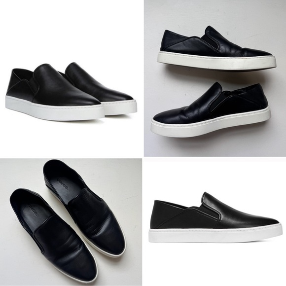 Vince Garvey Leather Slip On Sneakers - Picture 1 of 16